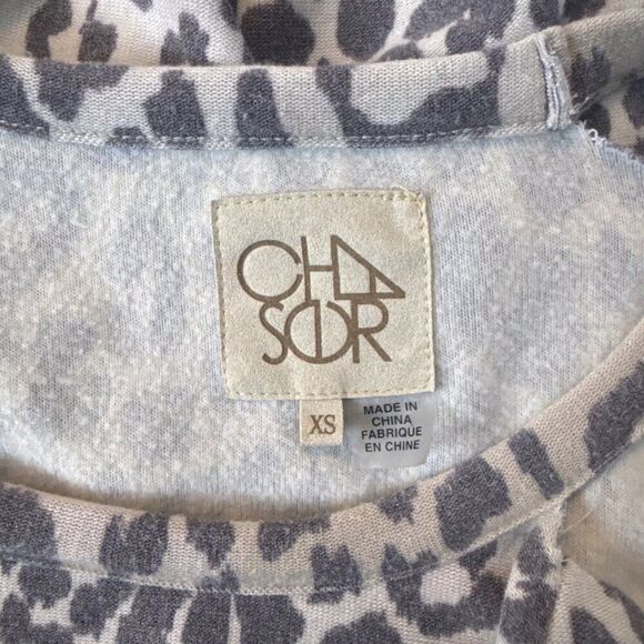 Chaser Womens Leopard Print Long Sleeve Top XS - Picture 3 of 5